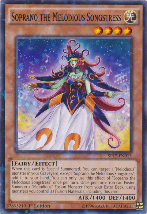 Soprano the Melodious Songstress [SP17-EN013] Starfoil Rare | Odin's Place
