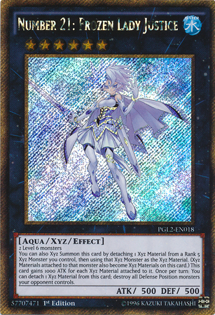 Number 21: Frozen Lady Justice [PGL2-EN018] Gold Secret Rare | Odin's Place