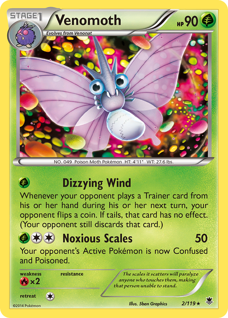 Venomoth (2/119) [XY: Phantom Forces] | Odin's Place