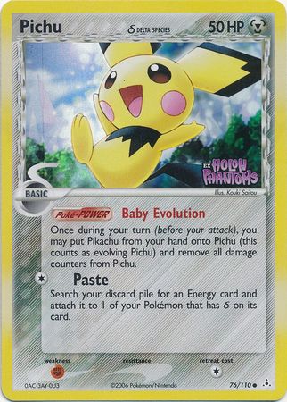 Pichu (76/110) (Delta Species) (Stamped) [EX: Holon Phantoms] | Odin's Place