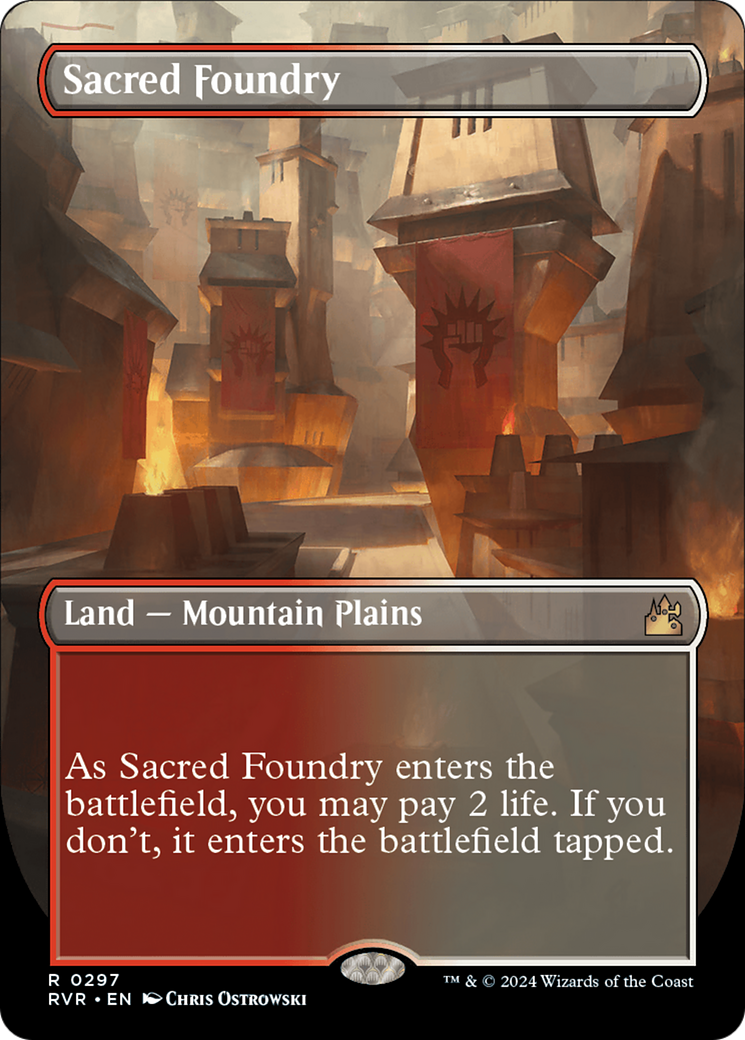 Sacred Foundry (Borderless) [Ravnica Remastered] | Odin's Place