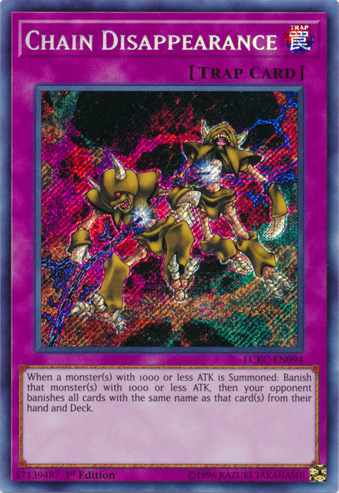 Chain Disappearance [LCKC-EN094] Secret Rare | Odin's Place