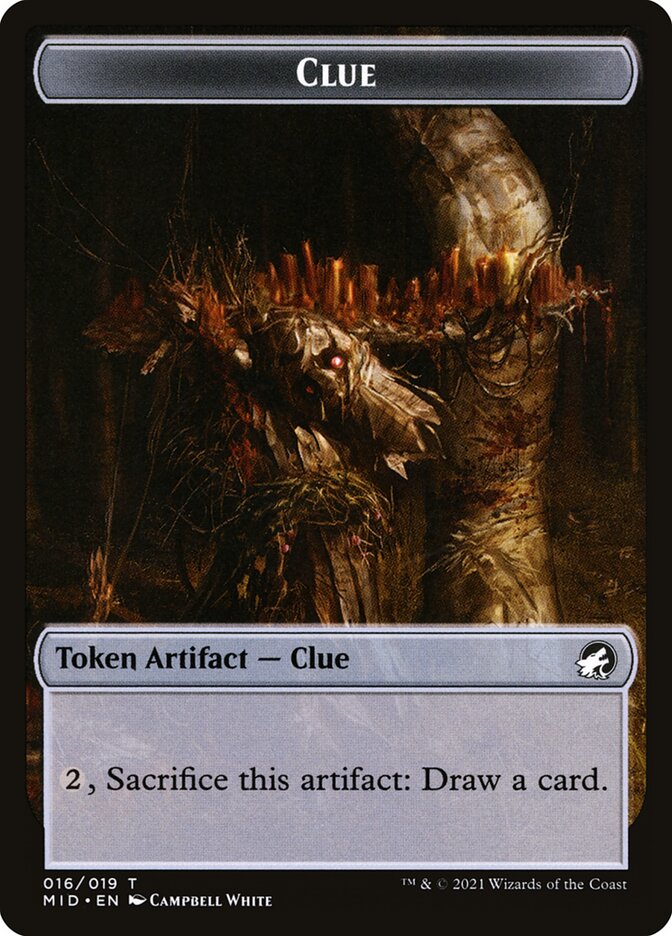 Wolf (014) // Clue (016) Double-Sided Token [Challenger Decks 2022 Tokens] | Odin's Place