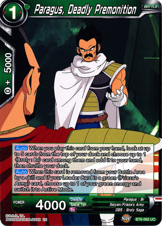 Paragus, Deadly Premonition (BT6-065) [Destroyer Kings] | Odin's Place
