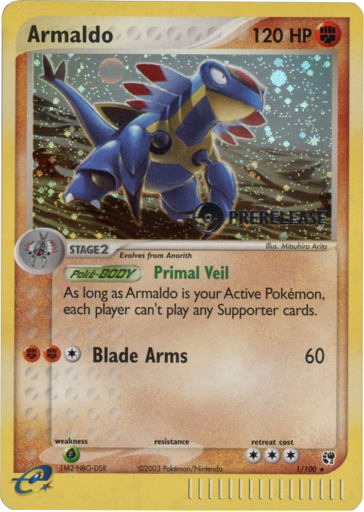 Armaldo (1/100) (Prerelease Promo) [EX: Sandstorm] | Odin's Place