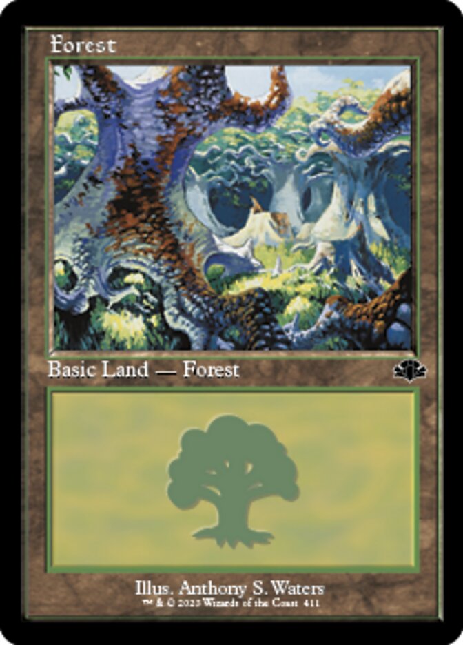 Forest (411) (Retro) [Dominaria Remastered] | Odin's Place