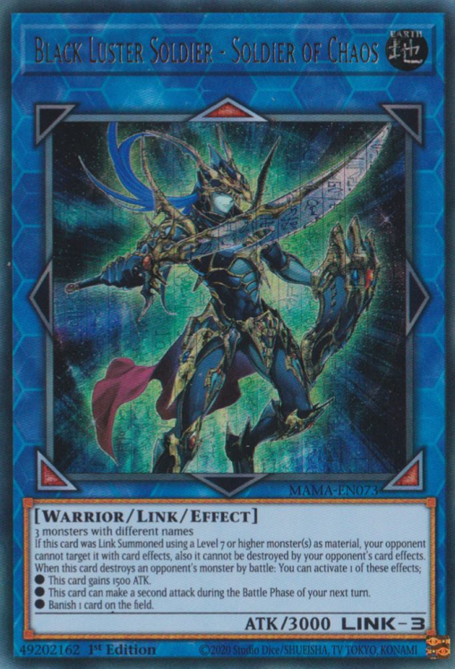 Black Luster Soldier - Soldier of Chaos [MAMA-EN073] Ultra Pharaoh's Rare | Odin's Place