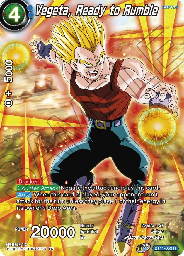 Vegeta, Ready to Rumble (BT11-053) [Theme Selection: History of Vegeta] | Odin's Place