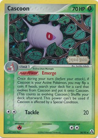 Cascoon (30/92) (Stamped) [EX: Legend Maker] | Odin's Place