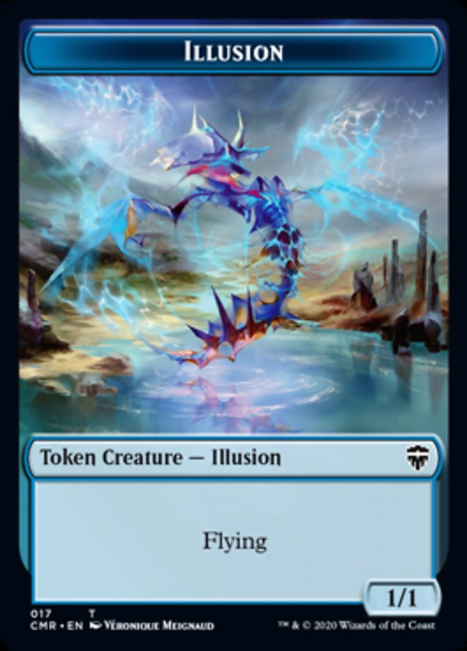 Illusion // Saproling Double-Sided Token [Commander Legends Tokens] | Odin's Place