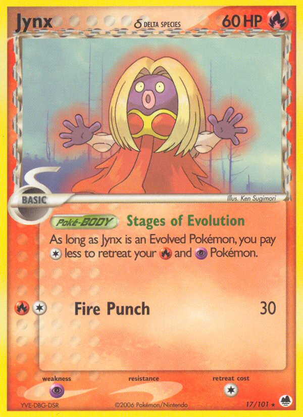Jynx (17/101) (Delta Species) [EX: Dragon Frontiers] | Odin's Place