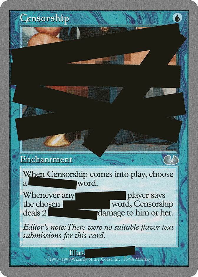 Censorship (15) [Unglued] | Odin's Place