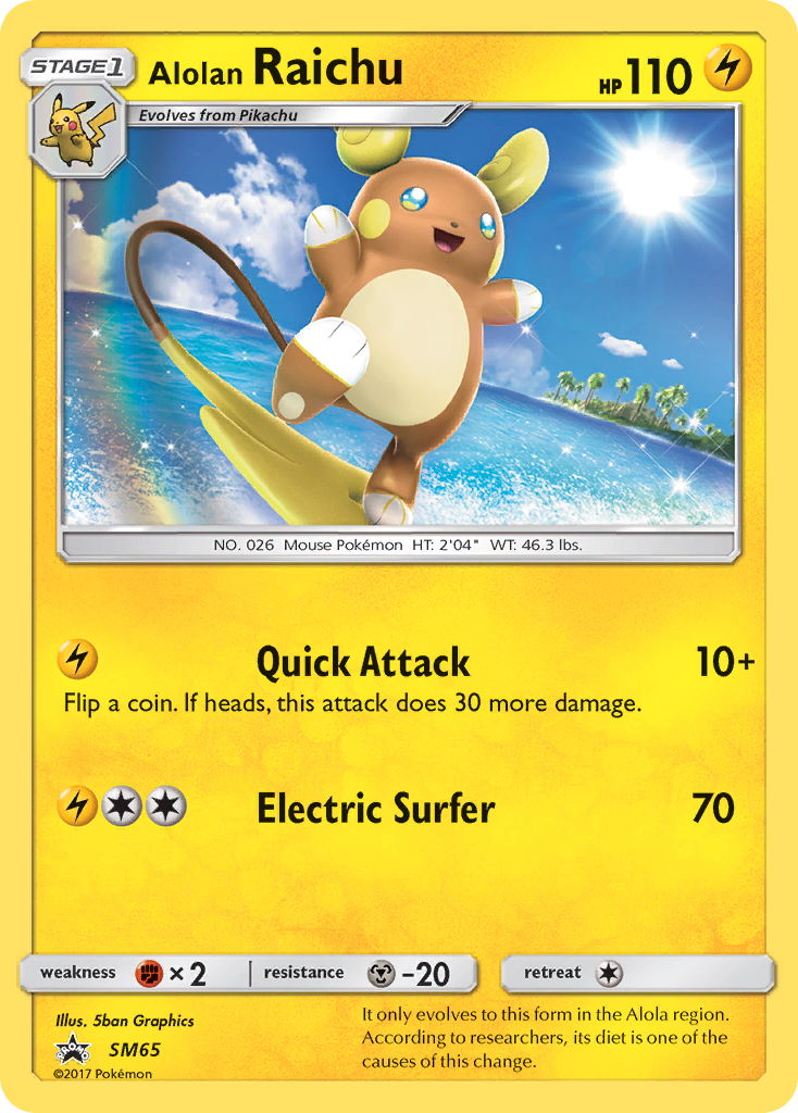 Alolan Raichu (SM65) [Sun & Moon: Black Star Promos] | Odin's Place