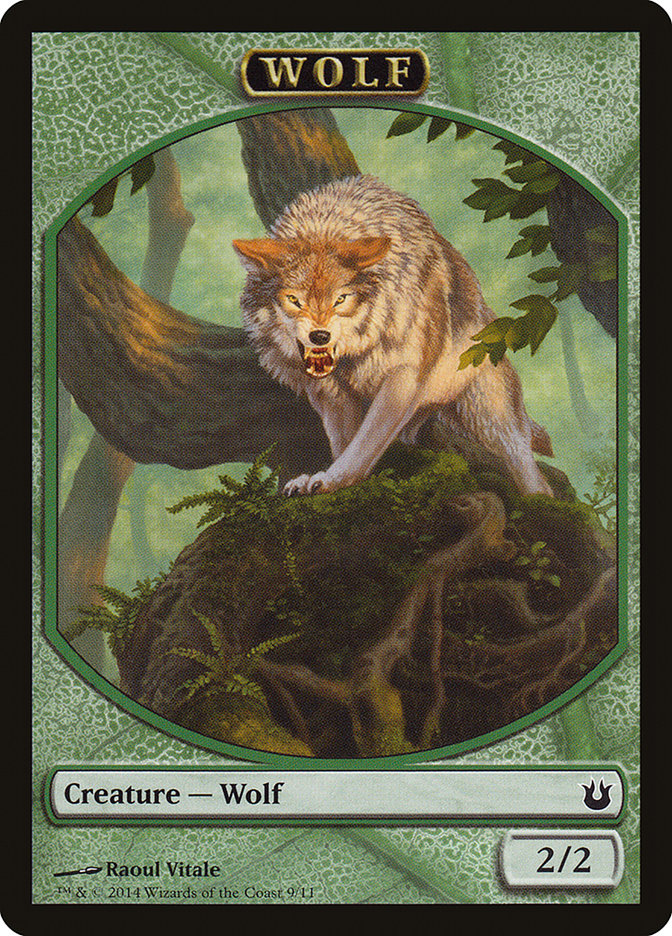 Wolf Token (9) [Born of the Gods Tokens] | Odin's Place