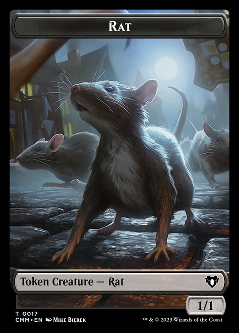Clue // Rat Double-Sided Token [Commander Masters Tokens] | Odin's Place