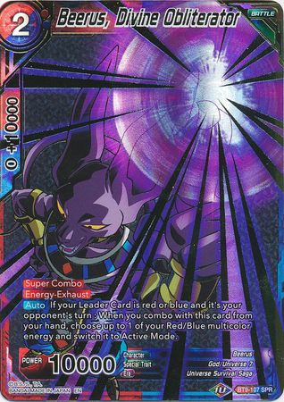 Beerus, Divine Obliterator (SPR) (BT9-107) [Universal Onslaught] | Odin's Place