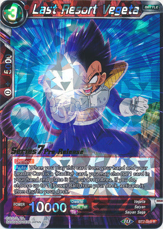 Last Resort Vegeta (BT7-010_PR) [Assault of the Saiyans Prerelease Promos] | Odin's Place