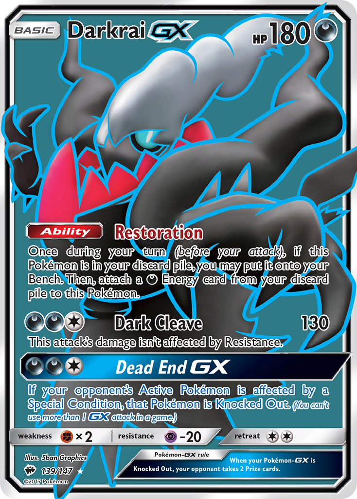 Darkrai GX (139/147) [Sun & Moon: Burning Shadows] | Odin's Place