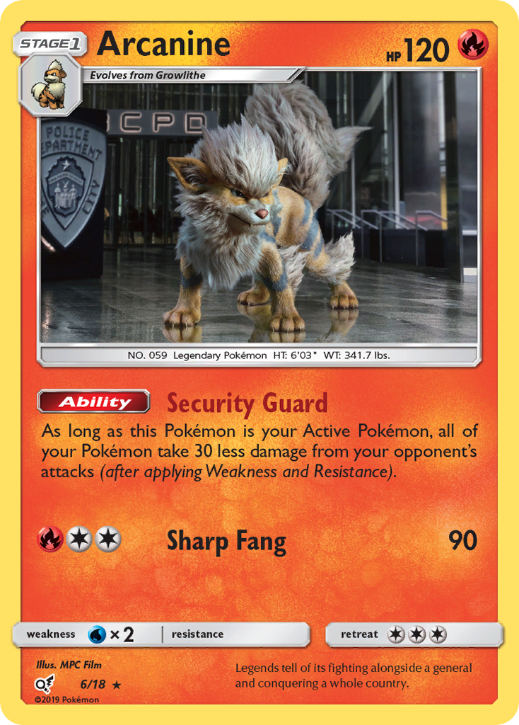 Arcanine (6/18) [Sun & Moon: Detective Pikachu] | Odin's Place
