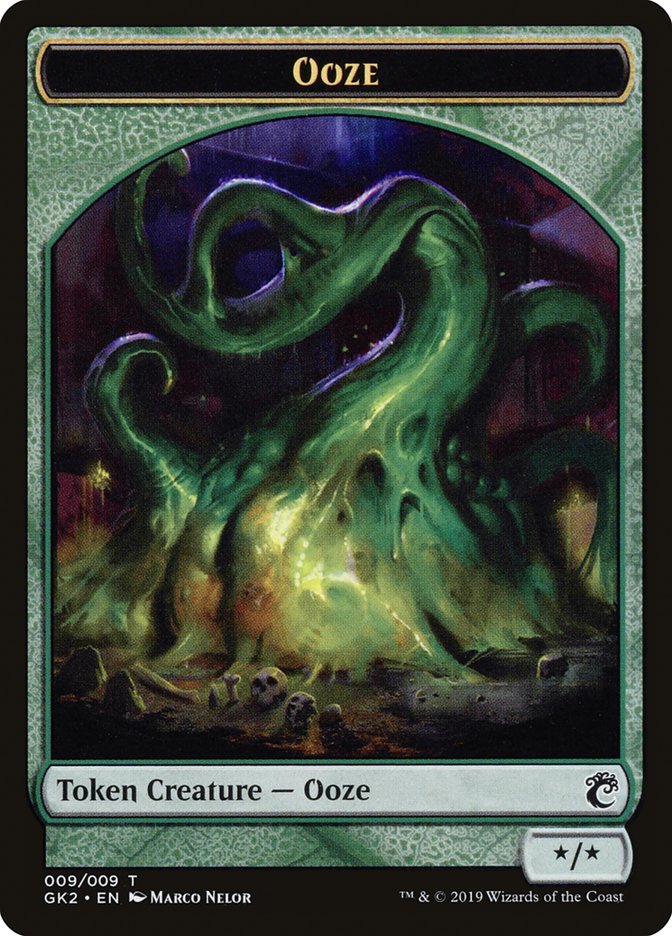 Ooze // Frog Lizard Double-Sided Token [Ravnica Allegiance Guild Kit Tokens] | Odin's Place