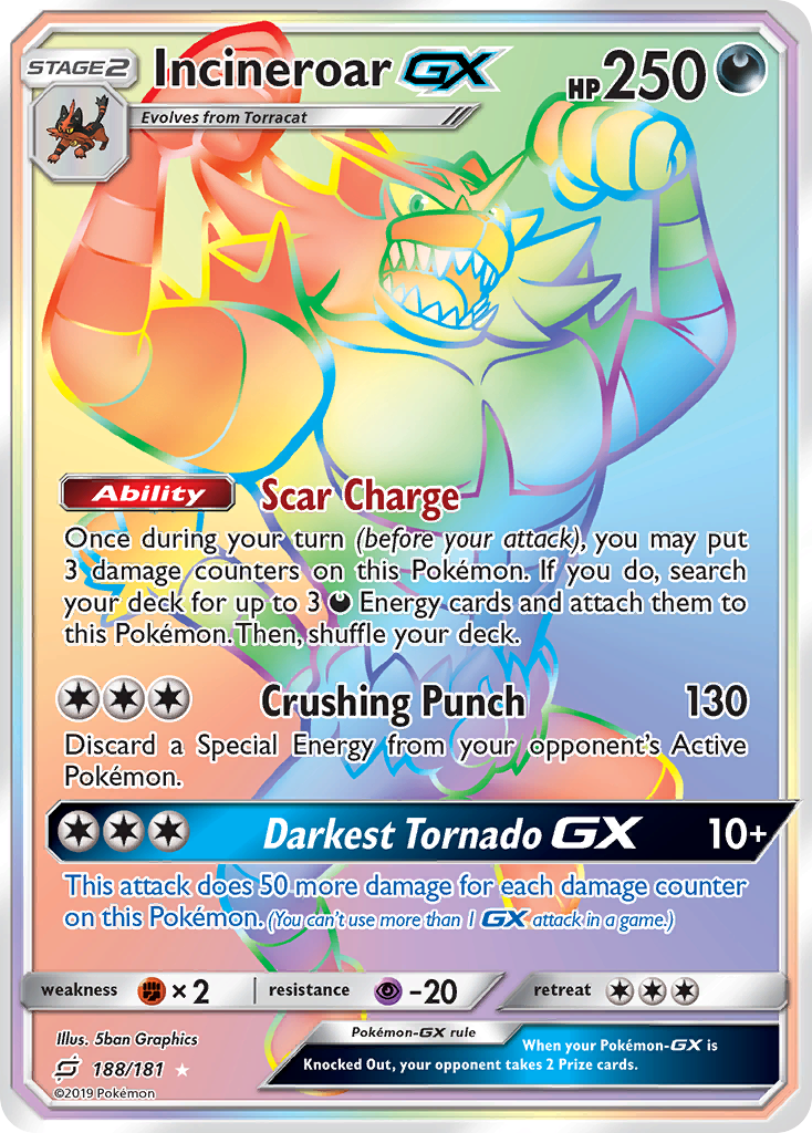 Incineroar GX (188/181) [Sun & Moon: Team Up] | Odin's Place