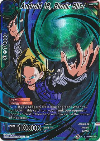 Android 18, Bionic Blitz (SPR) (BT9-099) [Universal Onslaught] | Odin's Place