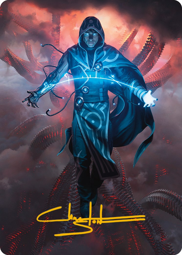 Jace, the Perfected Mind Art Card (Gold-Stamped Signature) [Phyrexia: All Will Be One Art Series] | Odin's Place