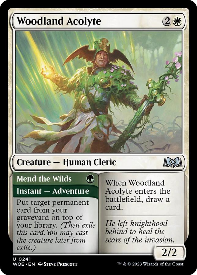 Woodland Acolyte // Mend the Wilds [Wilds of Eldraine] | Odin's Place