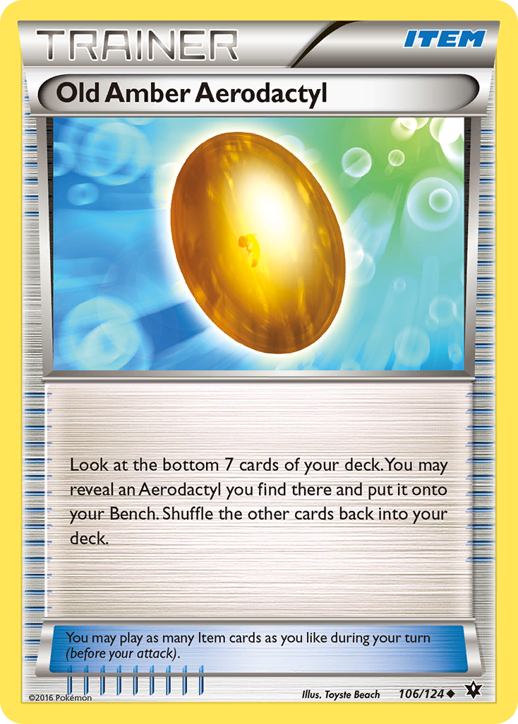 Old Amber Aerodactyl (106/124) [XY: Fates Collide] | Odin's Place