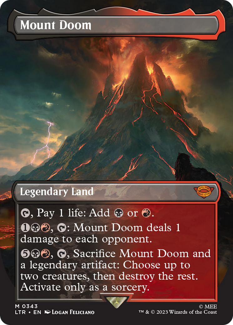 Mount Doom (Borderless Alternate Art) [The Lord of the Rings: Tales of Middle-Earth] | Odin's Place
