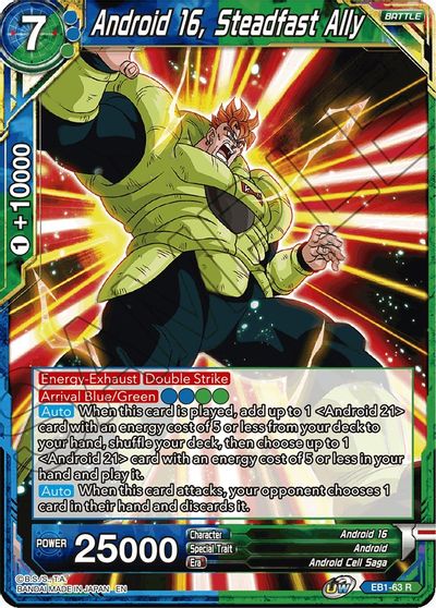 Android 16, Steadfast Ally (EB1-63) [Battle Evolution Booster] | Odin's Place