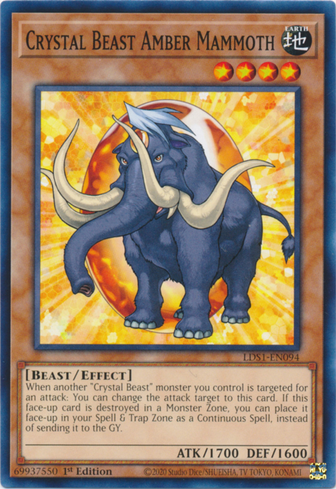 Crystal Beast Amber Mammoth [LDS1-EN094] Common | Odin's Place