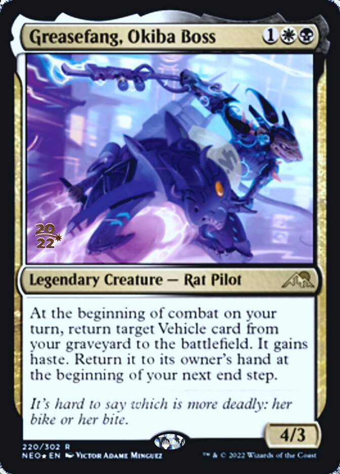 Greasefang, Okiba Boss [Kamigawa: Neon Dynasty Prerelease Promos] | Odin's Place