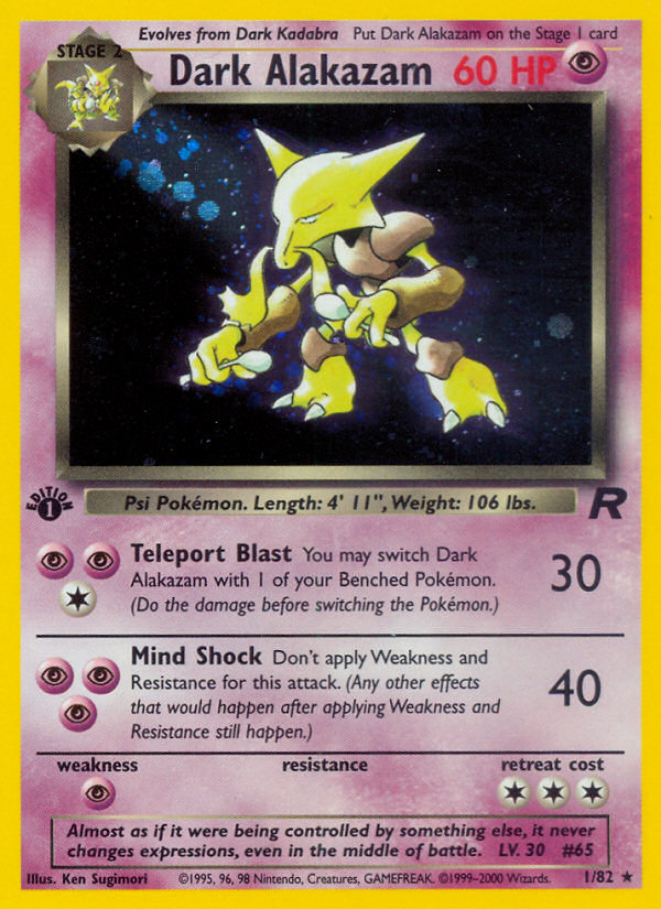 Dark Alakazam (1/82) [Team Rocket 1st Edition] | Odin's Place