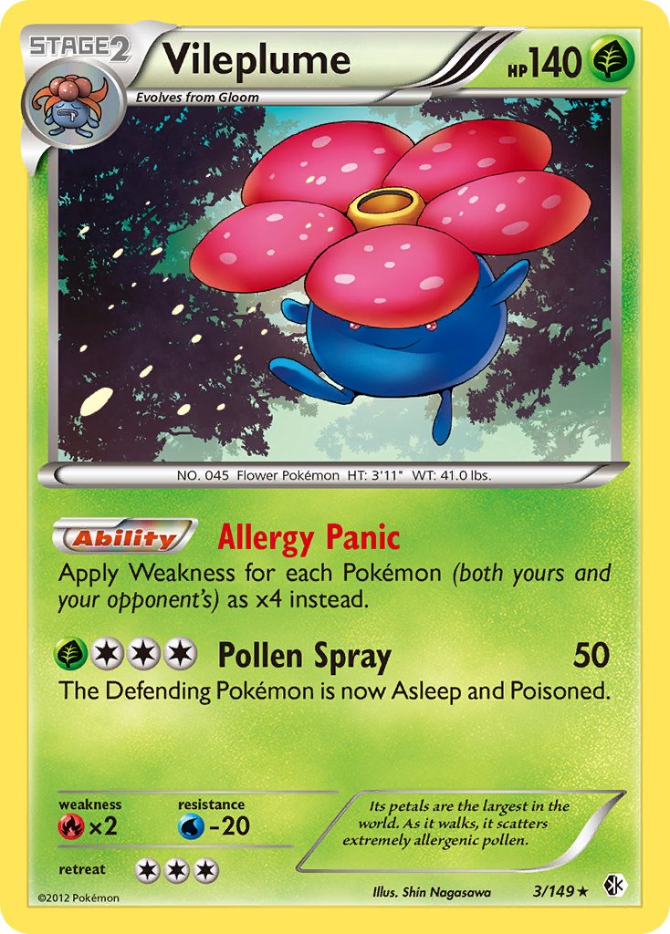 Vileplume (3/149) (Theme Deck Exclusive) [Black & White: Boundaries Crossed] | Odin's Place