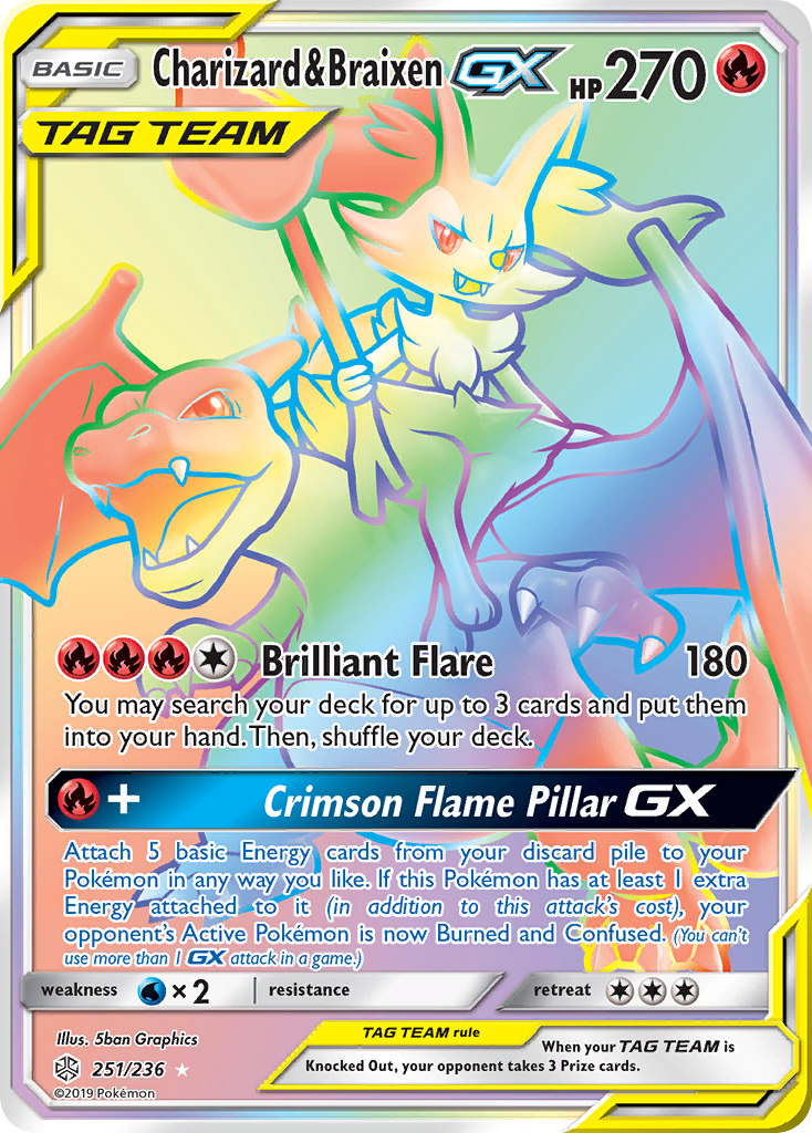 Charizard & Braixen GX (251/236) [Sun & Moon: Cosmic Eclipse] | Odin's Place