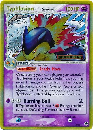 Typhlosion (12/101) (Delta Species) (Stamped) [EX: Dragon Frontiers] | Odin's Place