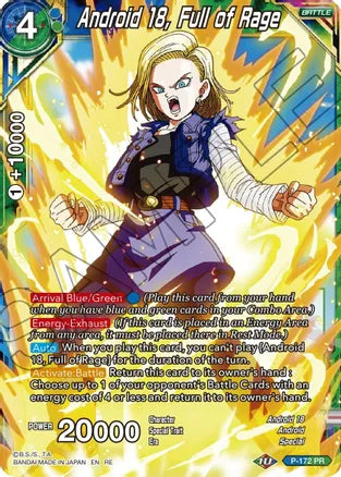 Android 18, Full of Rage (P-172) [Mythic Booster] | Odin's Place