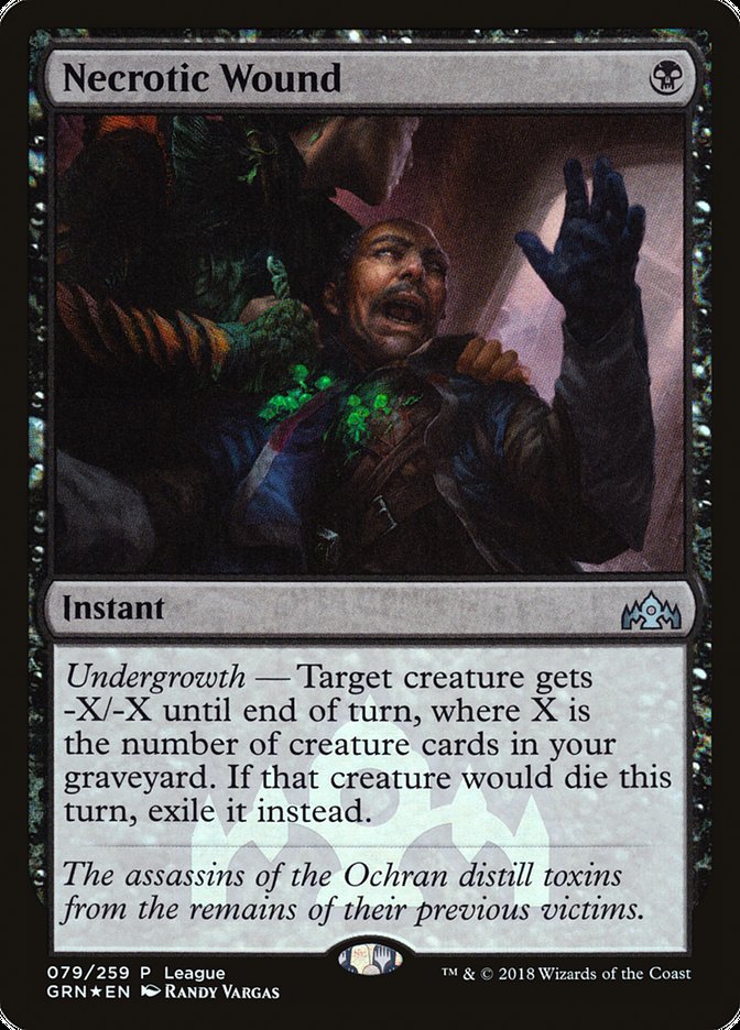 Necrotic Wound (79) (League) [Guilds of Ravnica Promos] | Odin's Place