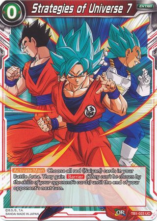 Strategies of Universe 7 (TB1-023) [The Tournament of Power] | Odin's Place