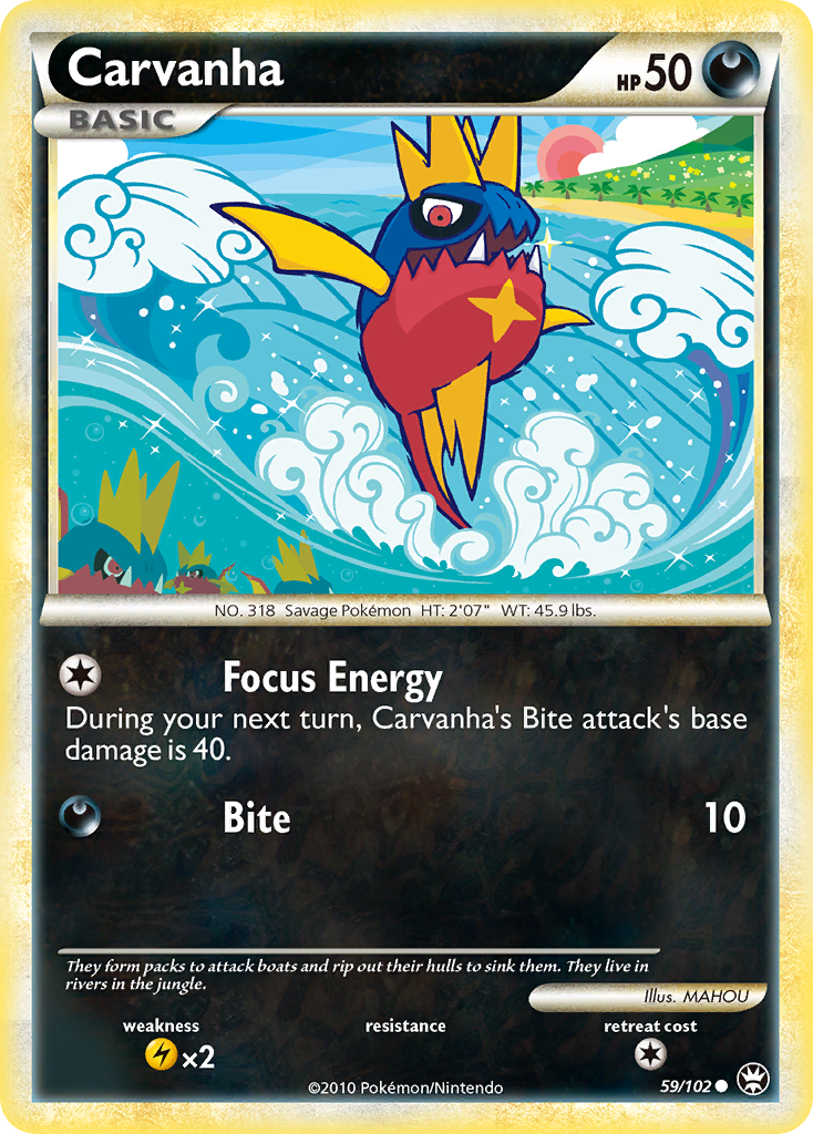 Carvanha (59/102) [HeartGold & SoulSilver: Triumphant] | Odin's Place