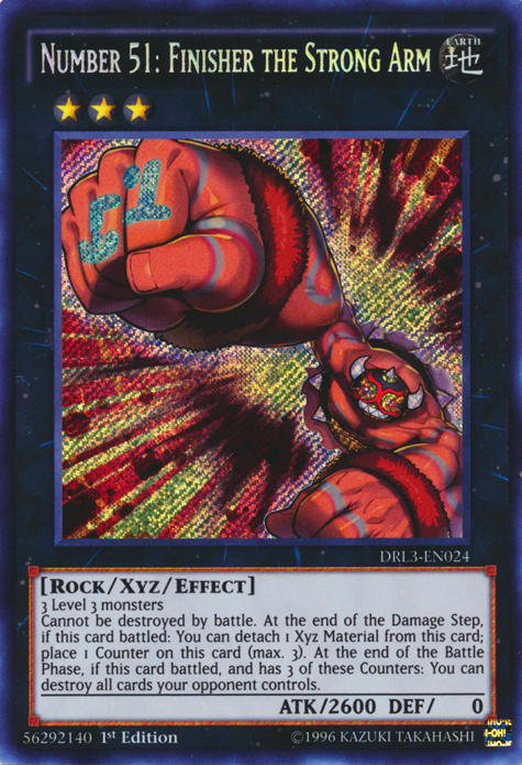 Number 51: Finisher the Strong Arm [DRL3-EN024] Secret Rare | Odin's Place