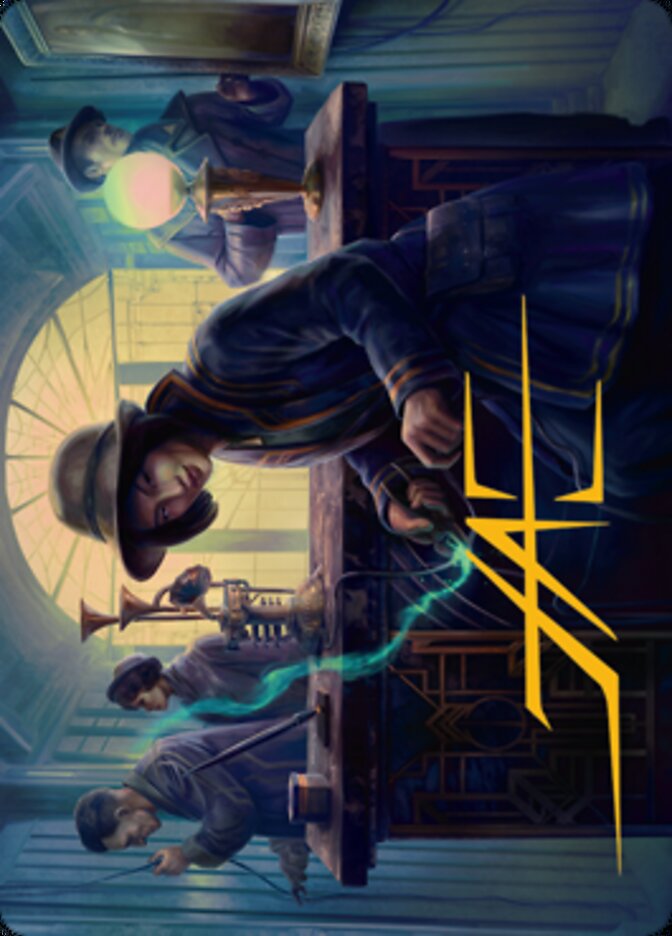 Wiretapping Art Card (Gold-Stamped Signature) [Streets of New Capenna Art Series] | Odin's Place