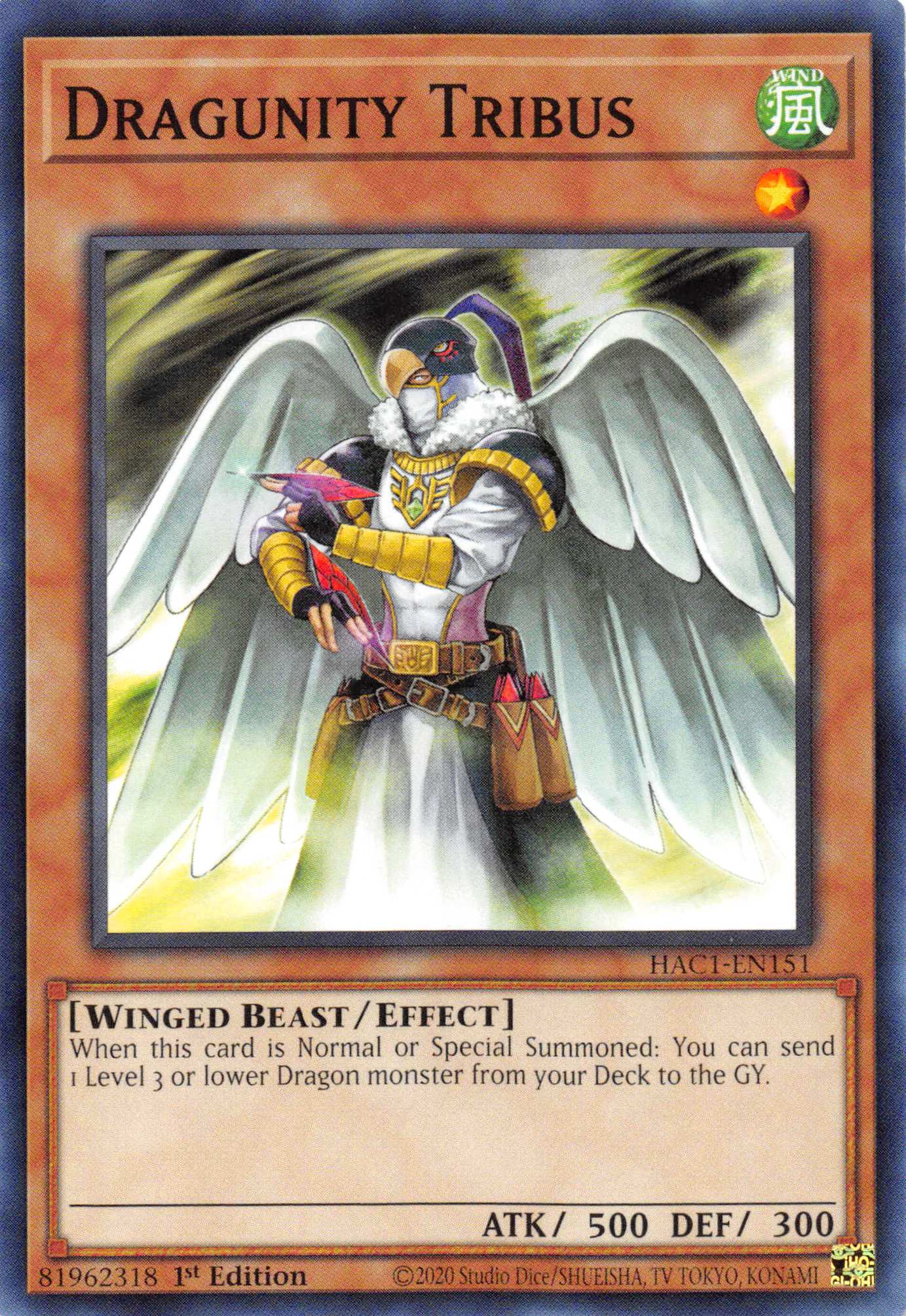 Dragunity Tribus [HAC1-EN151] Common | Odin's Place