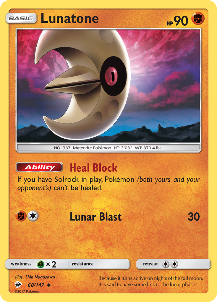 Lunatone (68/147) [Sun & Moon: Burning Shadows] | Odin's Place