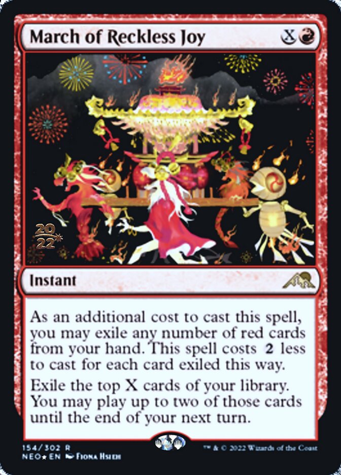 March of Reckless Joy [Kamigawa: Neon Dynasty Prerelease Promos] | Odin's Place