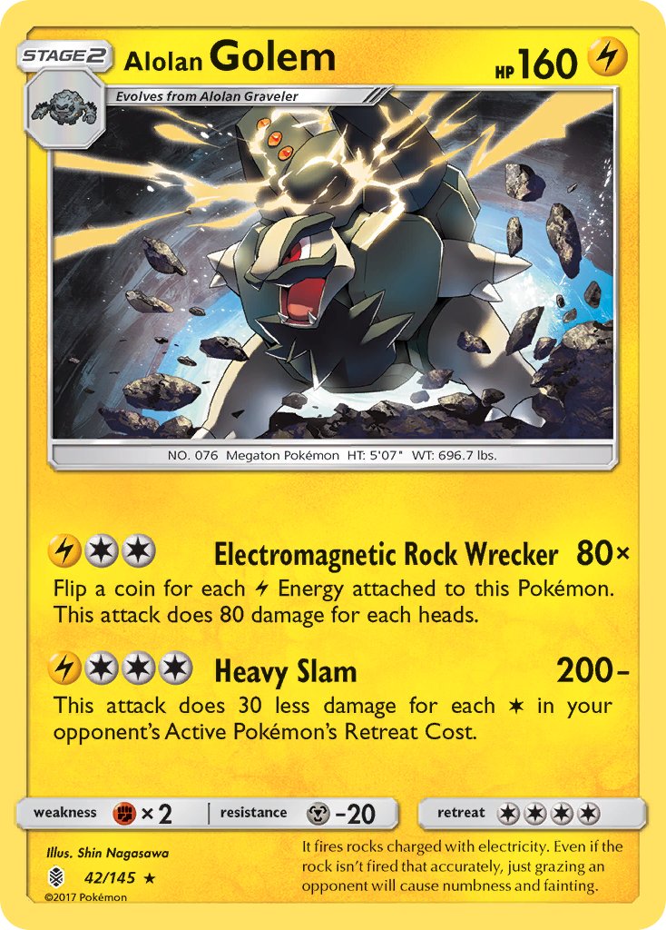 Alolan Golem (42/145) (Cosmos Holo) (Blister Exclusive) [Sun & Moon: Guardians Rising] | Odin's Place