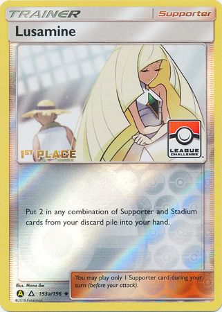 Lusamine (153a/156) (League Challenge Alt Art 1st Place) [Sun & Moon: Ultra Prism] | Odin's Place