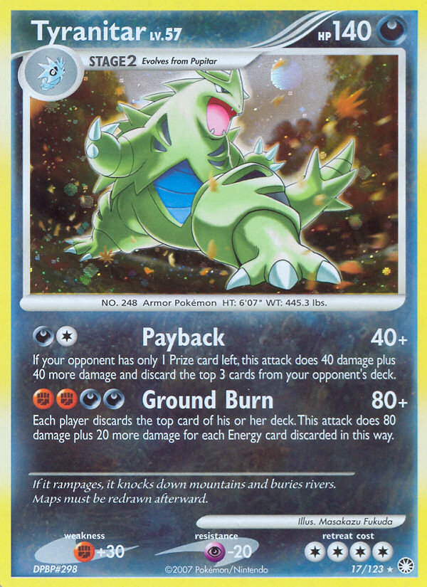 Tyranitar (17/123) [Diamond & Pearl: Mysterious Treasures] | Odin's Place