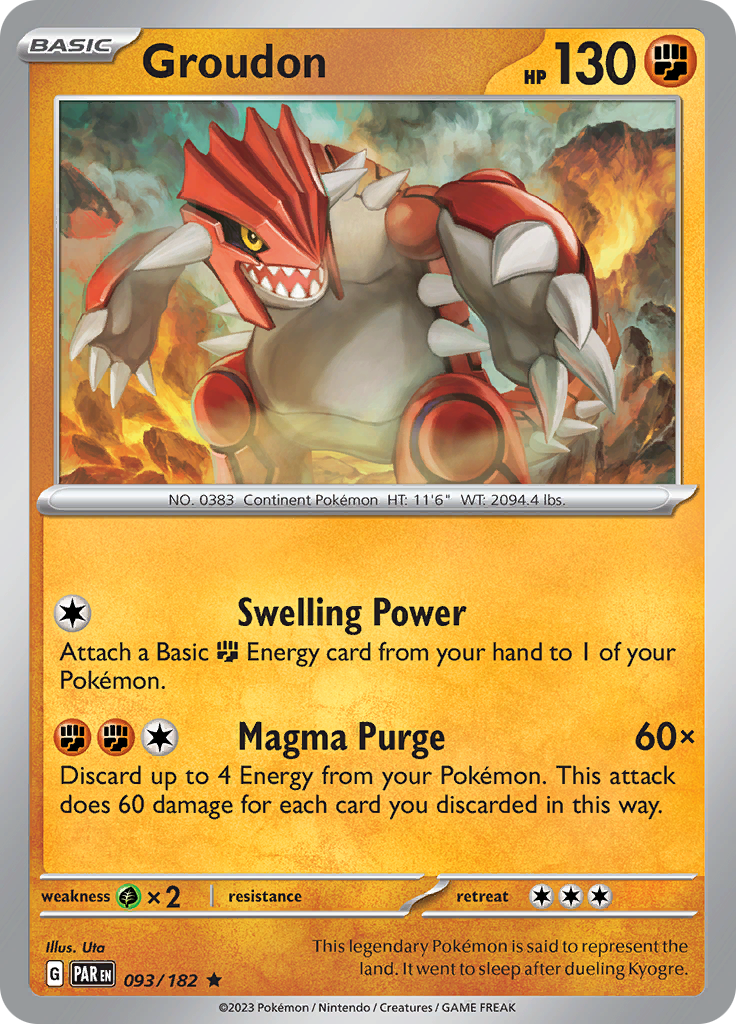 Groudon (093/182) [Scarlet & Violet: Paradox Rift] | Odin's Place